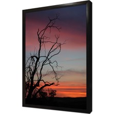 Tablosan Gün Batımı Çerçeveli Mdf Tablo