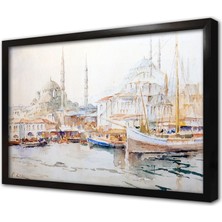 Tablosan Eski Istanbul Fausto Zonaro Çerçeveli Mdf Tablo