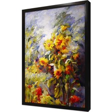 Tablosan Çiçekler Çerçeveli Mdf Tablo