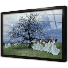 Tablosan Bir Bahar Şarkısı Çerçeveli Cam Tablo