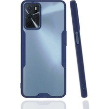 Kzy Oppo A16 Kılıf Kamera Korumalı Colorful Kapak - Lacivert