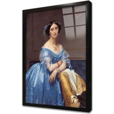 Tablosan Broglie Prensesi Çerçeveli Cam Tablo