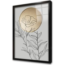 Tablosan Güneş ve Dallar Çerçeveli Cam Tablo