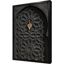 Tablosan Ahşap Oyma Kapı Çerçeveli Mdf Tablo