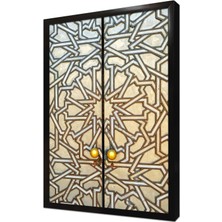 Tablosan Ahşap Oyma Kapı Çerçeveli Mdf Tablo