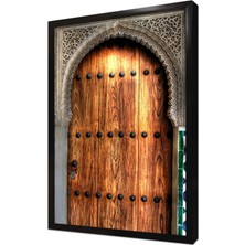 Tablosan Ahşap Oyma Kapı Çerçeveli Mdf Tablo