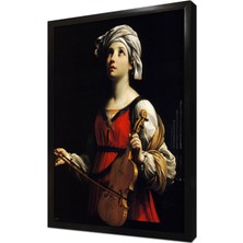 Tablosan Aziz Cecilia Çerçeveli Mdf Tablo