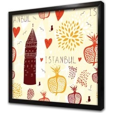 Tablosan Galata Çerçeveli Mdf Tablo