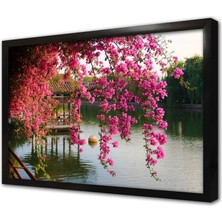 Tablosan Huzur Veren Göl Çerçeveli Mdf Tablo