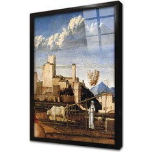 Tablosan Madonna Del Prato Çerçeveli Cam Tablo