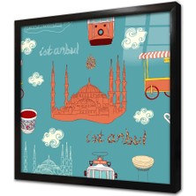 Tablosan Istanbul Çerçeveli Cam Tablo