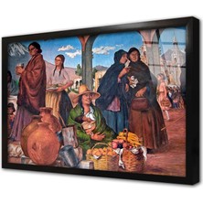 Tablosan Melez Kadın Çerçeveli Cam Tablo