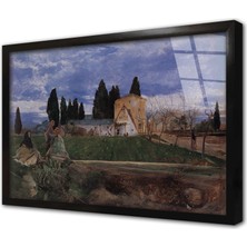 Tablosan Ispanyada Ilkbahar Çerçeveli Cam Tablo