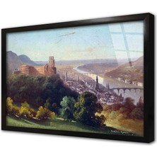 Tablosan Nehir Çerçeveli Cam Tablo