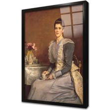 Tablosan Kadın Çerçeveli Cam Tablo