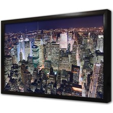 Tablosan New York Gece Çerçeveli Mdf Tablo