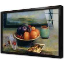 Tablosan Portakal Çerçeveli Cam Tablo