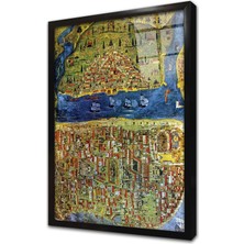 Tablosan Istanbul Matrakçı Nasuh Çerçeveli Cam Tablo