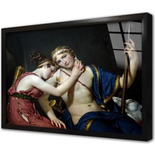 Tablosan Telemachus ve Eucharis Çerçeveli Cam Tablo