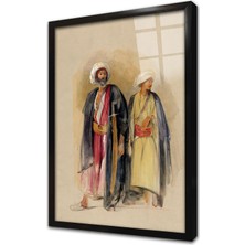 Tablosan Şeyh Hüseyin ve Torunu Çerçeveli Cam Tablo