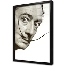 Tablosan Salvador Dalinin Bıyığı Çerçeveli Cam Tablo