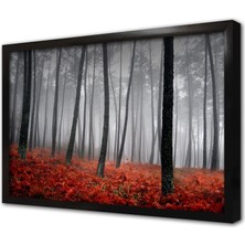 Tablosan Sisli Orman Çerçeveli Mdf Tablo