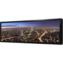 Tablosan Kuşbakışı Paris Şehir Çerçeveli Mdf Tablo