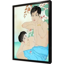 Tablosan Japon Kadın Çerçeveli Mdf Tablo