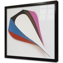 Tablosan Soyut Görsel Çerçeveli Cam Tablo