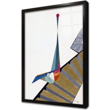 Tablosan Soyut Görsel Çerçeveli Cam Tablo