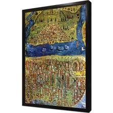 Tablosan Istanbul Matrakçı Nasuh Çerçeveli Mdf Tablo