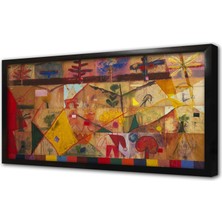 Tablosan Soyut Görsel Çerçeveli Cam Tablo