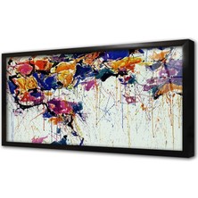 Tablosan Soyut Görsel Çerçeveli Cam Tablo