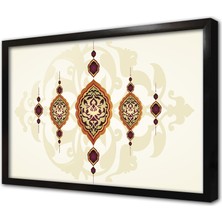 Tablosan Osmanlı Çini Görselleri Çerçeveli Mdf Tablo