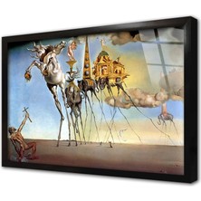 Tablosan Sürrealizm Çerçeveli Cam Tablo