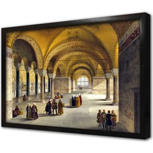 Tablosan Osmanlı Zamanı Ayasofya Camii Çerçeveli Mdf Tablo