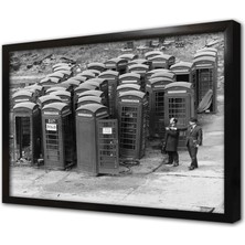 Tablosan Telefon Kulübesi Çerçeveli Mdf Tablo