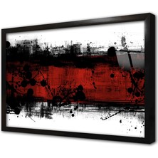 Tablosan Soyut Görsel Çerçeveli Cam Tablo