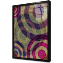 Tablosan Soyut Görsel Çerçeveli Cam Tablo