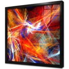 Tablosan Soyut Görsel Çerçeveli Cam Tablo