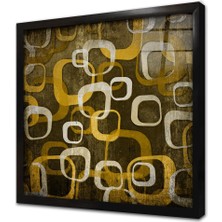 Tablosan Soyut Görsel Çerçeveli Cam Tablo