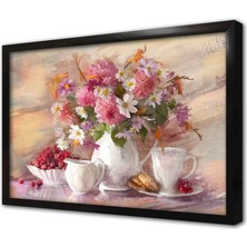 Tablosan Papatya Çerçeveli Mdf Tablo