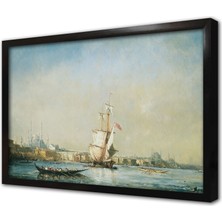 Tablosan Yelkenli Gemi Çerçeveli Mdf Tablo