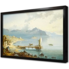 Tablosan Yelkenli Tekne Çerçeveli Mdf Tablo