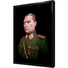 Tablosan Üniformalı Mustafa Kemal Atatürk Çerçeveli Mdf Tablo