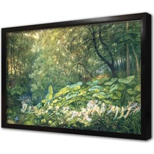 Tablosan Yeşil Doğa Çerçeveli Mdf Tablo