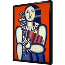 Tablosan Woman With A Book Çerçeveli Mdf Tablo