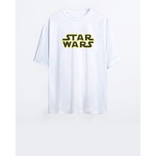 King Crow Star Wars 155 Beyaz Hg Kadın Oversize Tshirt - Tişört