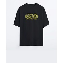 King Crow Star Wars 155 Siyah Hg Erkek Oversize Tshirt - Tişört