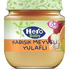 Hero Baby 12 Adet Karışık Meyveli Yulaflı Kavanoz Bebek Maması 125 gr